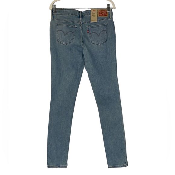 Levis 711 The Skinny Faded Blue Mid Rise Jeans | Size 6 - Picture 6 of 10
